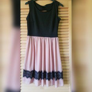 Black and soft pink dress